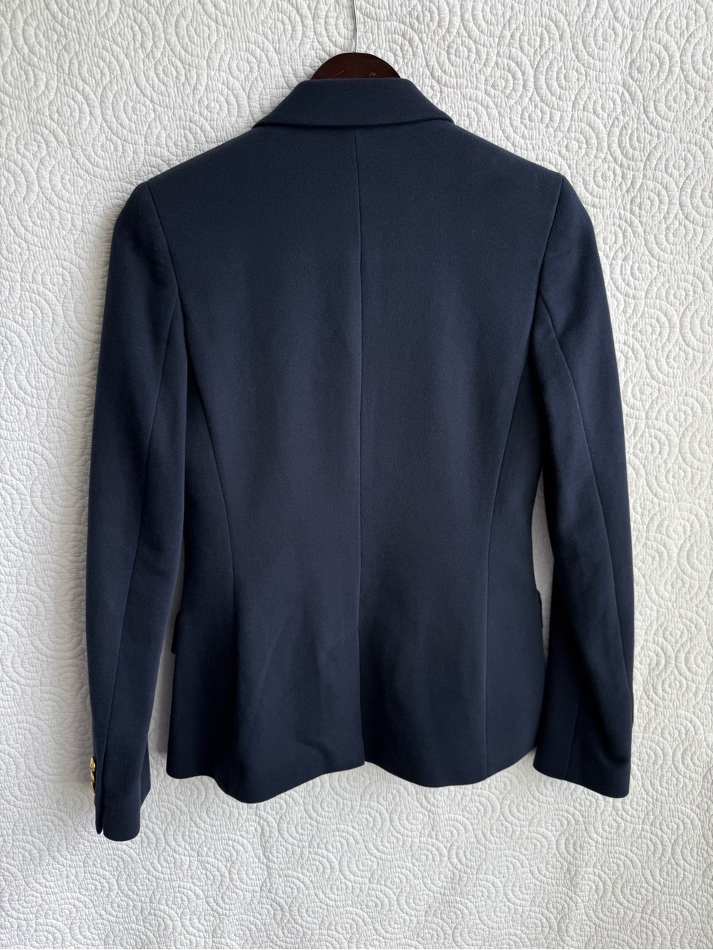 Ralph Lauren Womens Bullion Jacquard Blazer Size 2 Avitar Navy Blue Preppy Busin - Picture 7 of 14